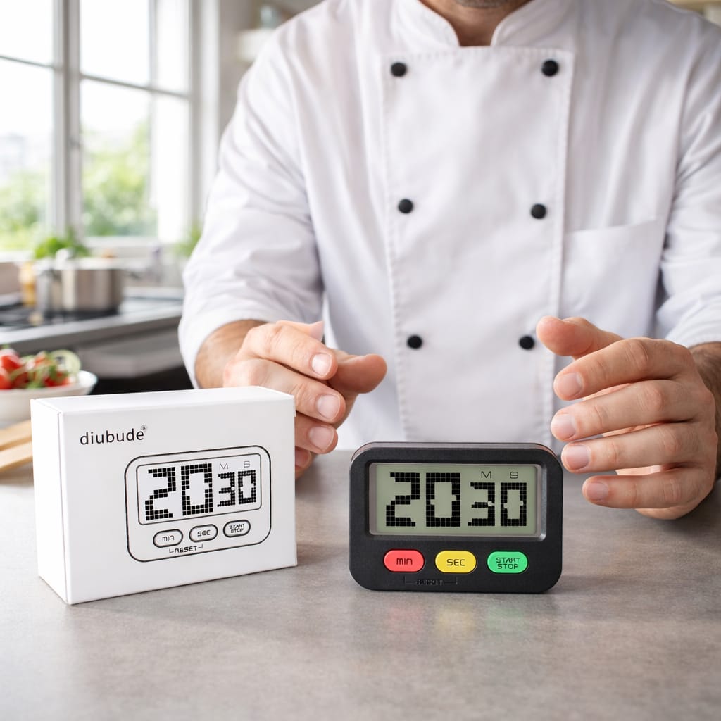 Temporizador Digital de Cocina con Pantalla Grande y Alarma CR-350